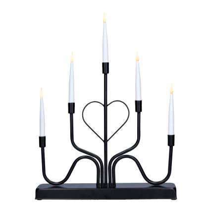 Brilagi - LED-Weihnachtskerzenhalter LED/2xAA schwarz