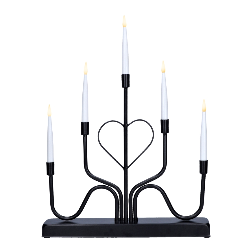Brilagi - LED-Weihnachtskerzenhalter LED/2xAA schwarz