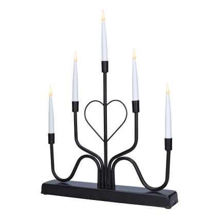 Brilagi - LED-Weihnachtskerzenhalter LED/2xAA schwarz