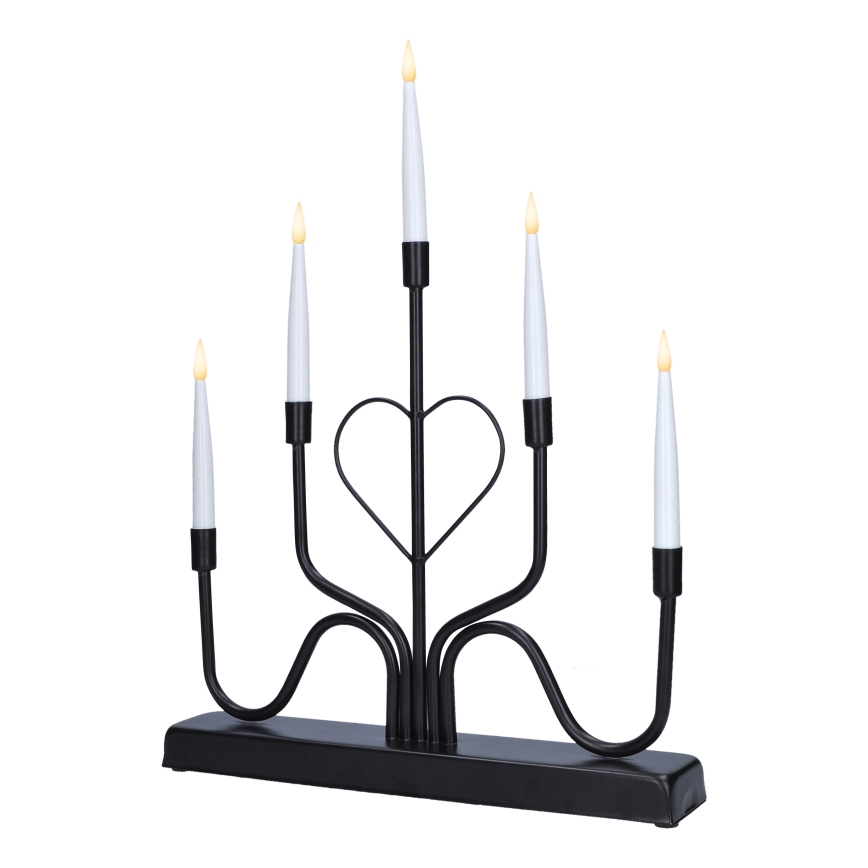 Brilagi - LED-Weihnachtskerzenhalter LED/2xAA schwarz