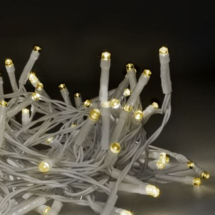 Brilagi - LED-Weihnachtskette für den Außenbereich 120xLED/8 Funktionen/3xAA 9,5m weiß IP44 warmweiβ + Fernbedienung