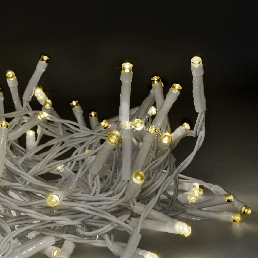 Brilagi - LED-Weihnachtskette für den Außenbereich 120xLED/8 Funktionen/3xAA 9,5m weiß IP44 warmweiβ + Fernbedienung