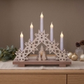 BRILAGI - LED Weihnachtsleuchter 5xLED/2xAA beige