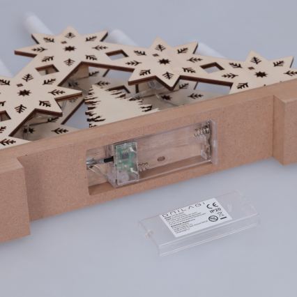 BRILAGI - LED Weihnachtsleuchter 5xLED/2xAA beige