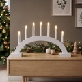 BRILAGI - LED-Weihnachtsleuchter 7xLED/2xAA weiß