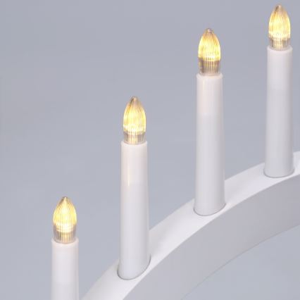BRILAGI - LED-Weihnachtsleuchter 7xLED/2xAA weiß