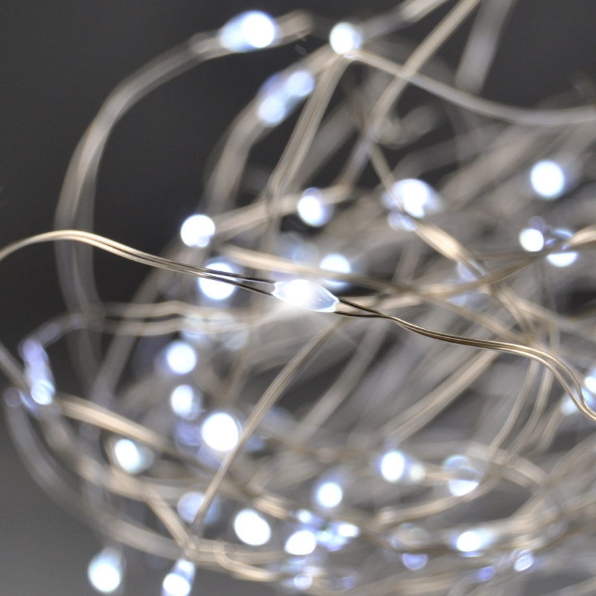 Brilagi - LED-Weihnachtslichterkette 100xLED/3xAA 10m kaltweiß