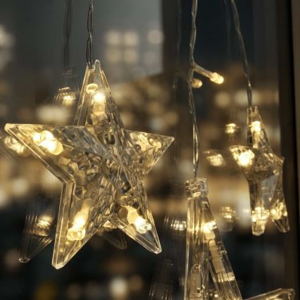 BRILAGI - LED-Weihnachtslichtervorhang 77xLED/3xAA/USB 1,8m warmweiß