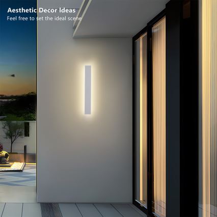 Brilagi - LED-Außenwandleuchte LINEAR LED/12 W/230 V 3000 K IP65 50 cm Weiß CRI 90