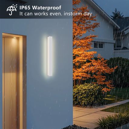 Brilagi - LED-Außenwandleuchte LINEAR LED/12 W/230 V 3000 K IP65 50 cm Weiß CRI 90