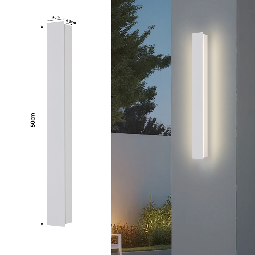 Brilagi - LED-Außenwandleuchte LINEAR LED/12 W/230 V 3000 K IP65 50 cm Weiß CRI 90