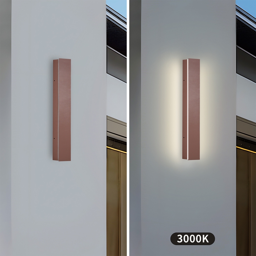 Brilagi - LED Außenwandleuchte LINEAR LED/8W/230V 3000K IP65 30 cm braun CRI 90