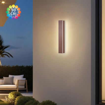 Brilagi - LED Außenwandleuchte LINEAR LED/8W/230V 3000K IP65 30 cm braun CRI 90