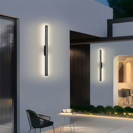 Brilagi - LED Außen-Wandleuchte LINEO LED/24W/230V 4000K IP65 100 cm schwarz CRI 90