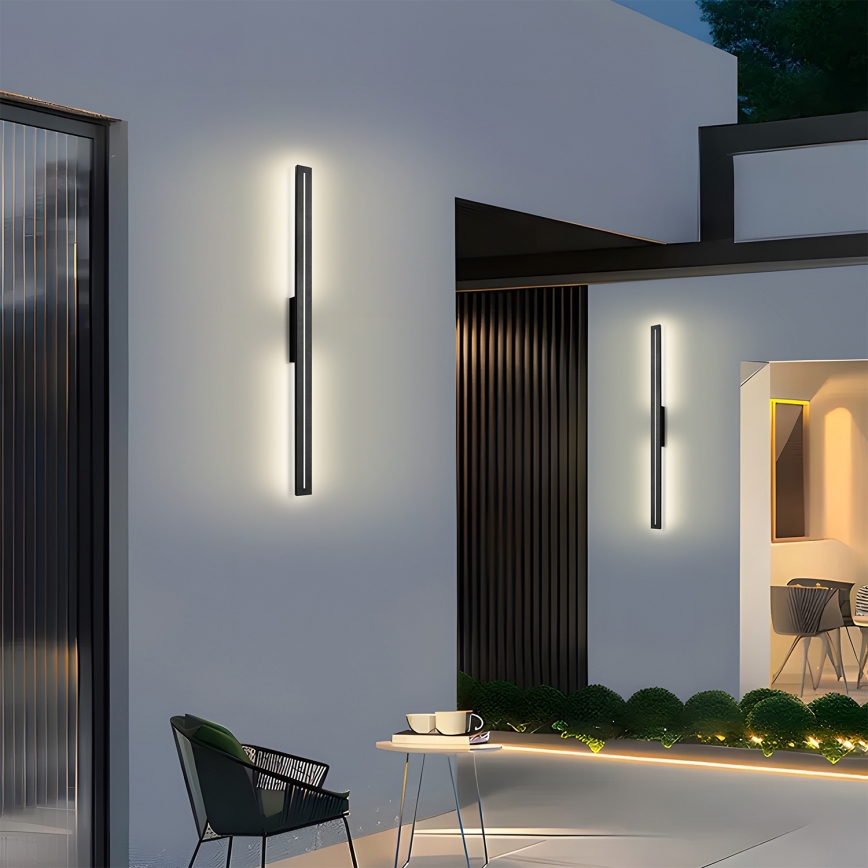 Brilagi - LED Außen-Wandleuchte LINEO LED/24W/230V 4000K IP65 100 cm schwarz CRI 90