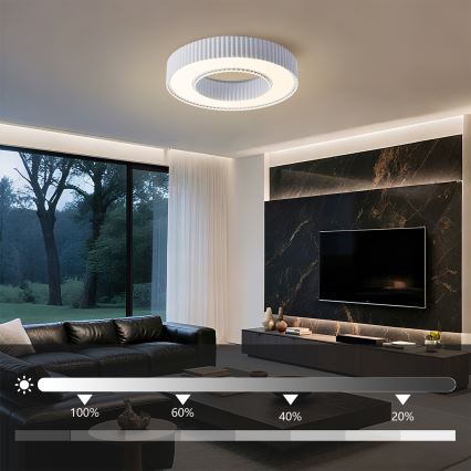 Brilagi - Dimmbare LED-Deckenleuchte LUMIX LED/48W/230V 3000-6000K weiß Ø 50 cm + Fernbedienung