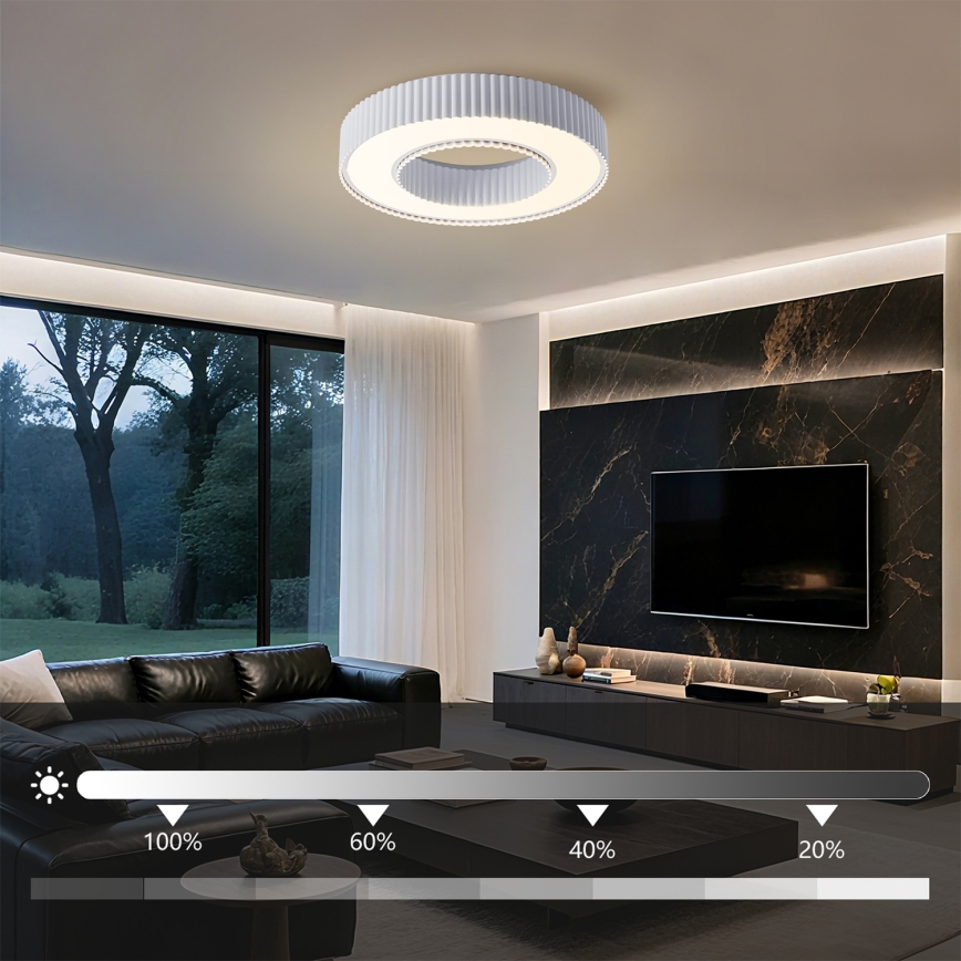 Brilagi - Dimmbare LED-Deckenleuchte LUMIX LED/48W/230V 3000-6000K weiß Ø 50 cm + Fernbedienung