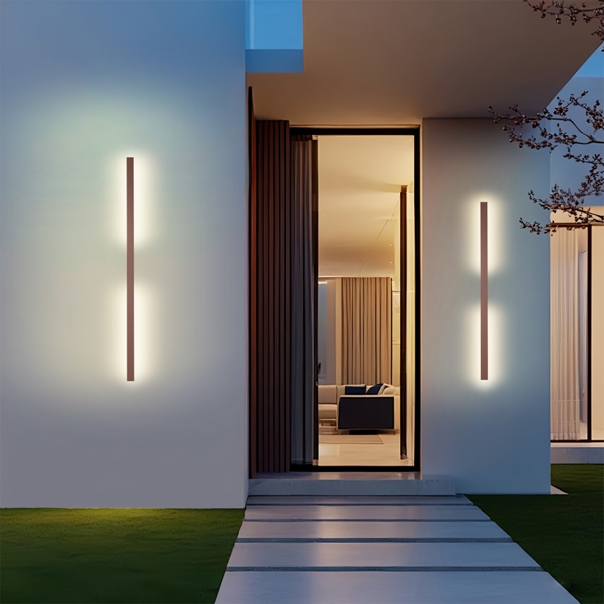 Brilagi - LUNA LED-Außenwandleuchte, 24 W, 230 V, 3000 K, IP65, 100 cm, braun, CRI 90
