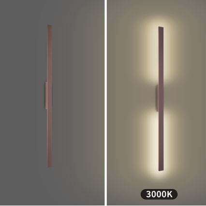 Brilagi - LUNA LED-Außenwandleuchte, 24 W, 230 V, 3000 K, IP65, 100 cm, braun, CRI 90