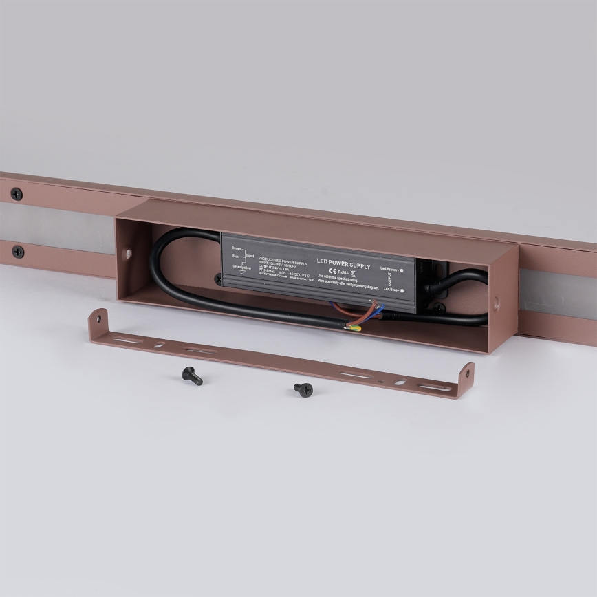 Brilagi - LUNA LED-Außenwandleuchte, 24 W, 230 V, 3000 K, IP65, 100 cm, braun, CRI 90