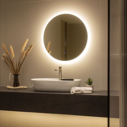 Brilagi - LED-Badezimmerspiegel LUNA LED/19W/230V Ø 60 cm IP44 CRI 90 dimmbar + CCT
