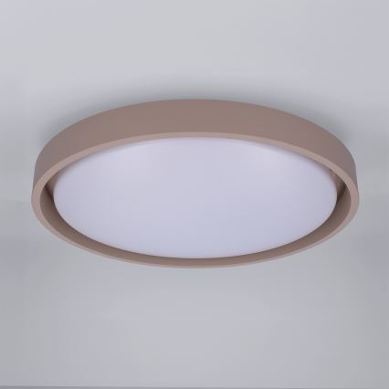 Brilagi - MATTEO dimmbare LED-Deckenleuchte LED/48W/230V 3000–6500K Ø 41 cm taupe + Fernbedienung