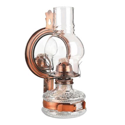 Brilagi - MERLIN Petroleumlampe mit Spiegel, Bronze/Patina
