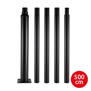 Brilagi - Metallmast für Außenleuchten URBAN 5 m Ø 58 mm schwarz