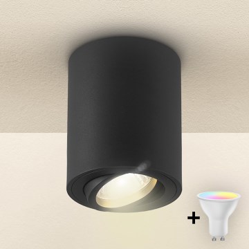 Brilagi - MIA LED RGBW Einbaustrahler, dimmbar, 1xGU10/30W/230V, 2700-6500K, Wi-Fi, 100x80 mm, schwarz