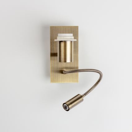 Brilagi - Flexible LED-Wandleuchte NUBILA 1xE27/25W/230V + LED/3W Messing/Orange