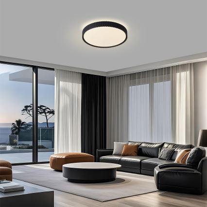 Brilagi - dimmbare LED-Deckenleuchte ORINO LED/54W/230V 3000-6000K schwarz Ø 43 cm + Fernbedienung