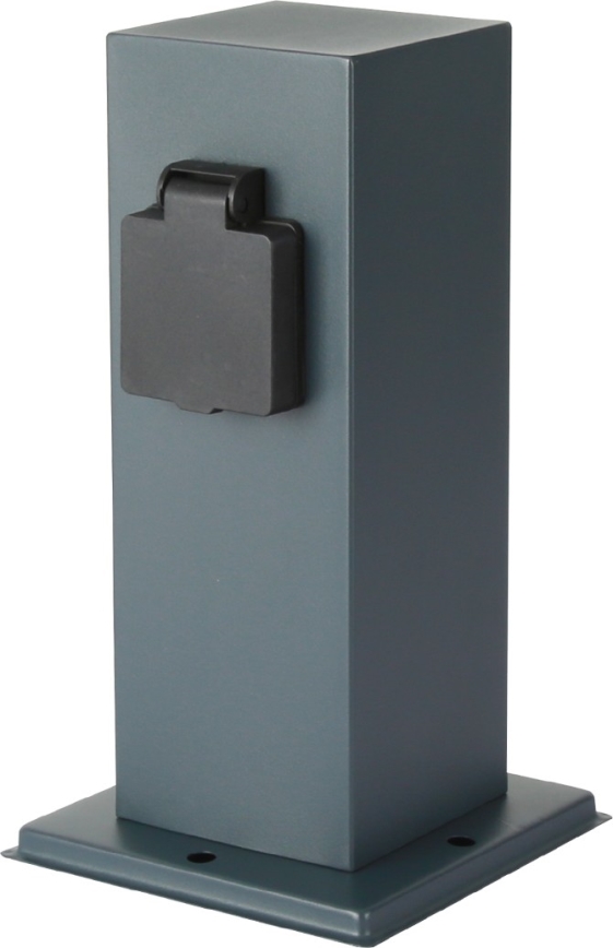 Brilagi - Outdoor-Steckdosensäule PILLAR 1Z SCHUKO 230V IP44 anthrazit