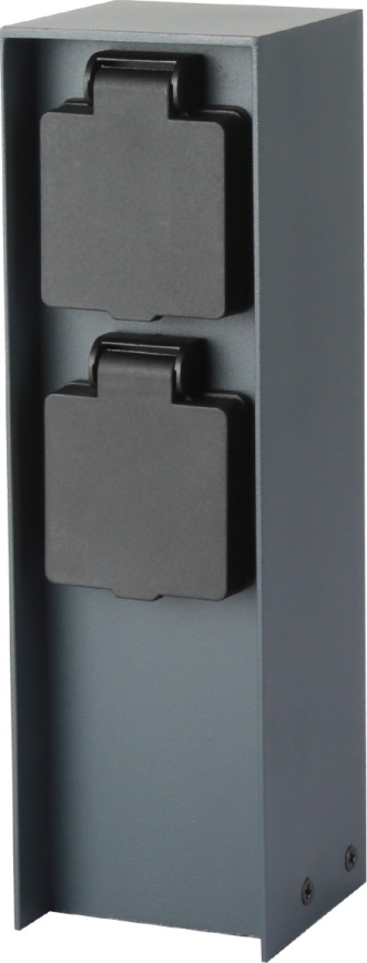 Brilagi - Outdoor-Steckdosensäule PILLAR 2Z SCHUKO 230V IP44 anthrazit