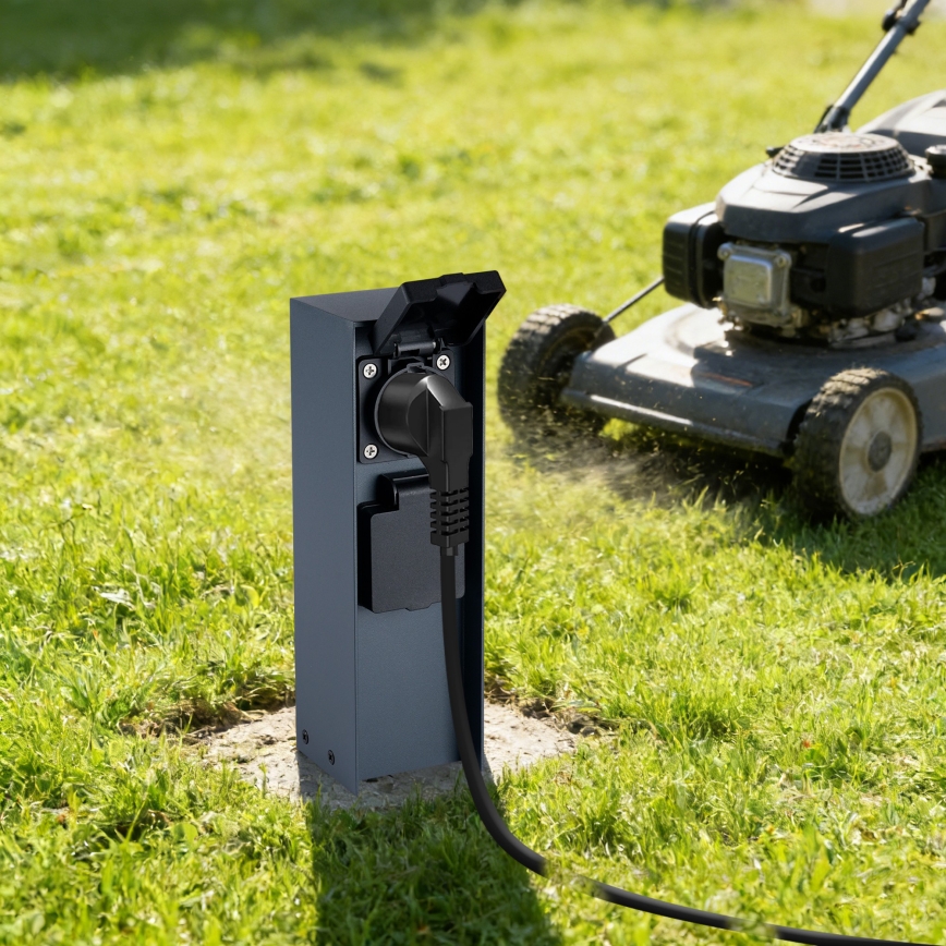 BRILAGI - Outdoor-Steckdosensäule PILLAR 2Z SCHUKO 230V IP44 anthrazit