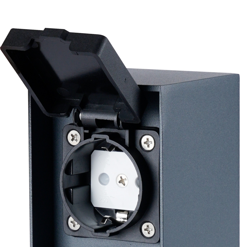 BRILAGI - Outdoor-Steckdosensäule PILLAR 2Z SCHUKO 230V IP44 anthrazit