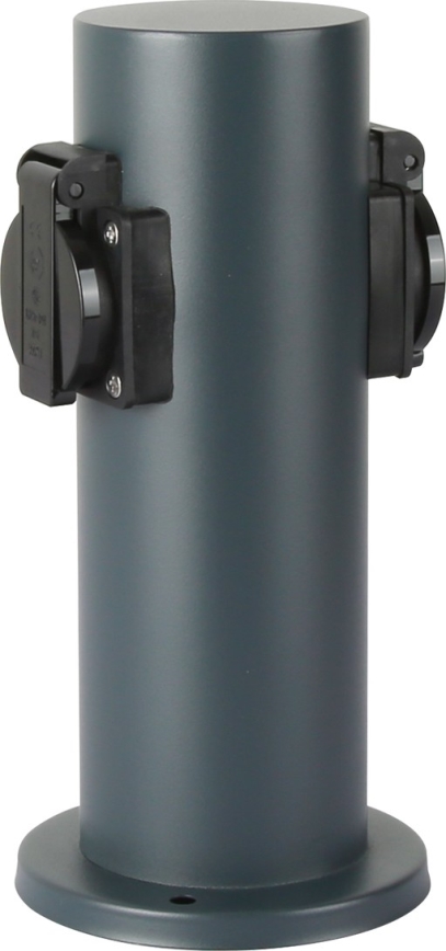 Brilagi - Outdoor-Steckdosensäule PILLAR 2Z SCHUKO 230V IP44 anthrazit