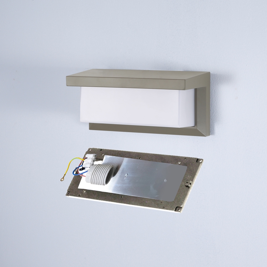 Brilagi - Outdoor-Wandleuchte BRICKY 1xE27/60W/230V grau IP54