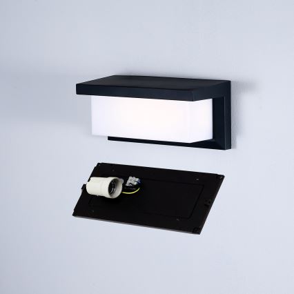 Brilagi - Outdoor-Wandleuchte BRICKY 1xE27/60W/230V schwarz IP54