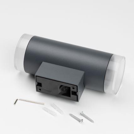 Brilagi - Outdoor-Wandleuchte MATERA 2xGU10/30W/230V anthrazit IP54