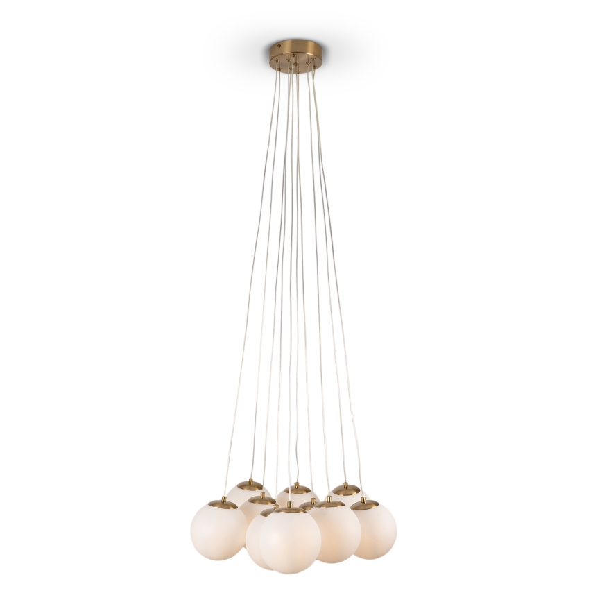 Brilagi - Pendelleuchte am Kabel GLOBE 10xE14/15W/230V weiß