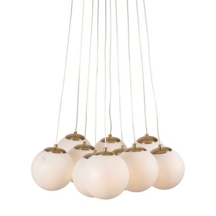 Brilagi - Pendelleuchte am Kabel GLOBE 10xE14/15W/230V weiß