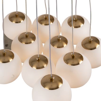 Brilagi - Pendelleuchte am Kabel GLOBE 10xE14/15W/230V weiß