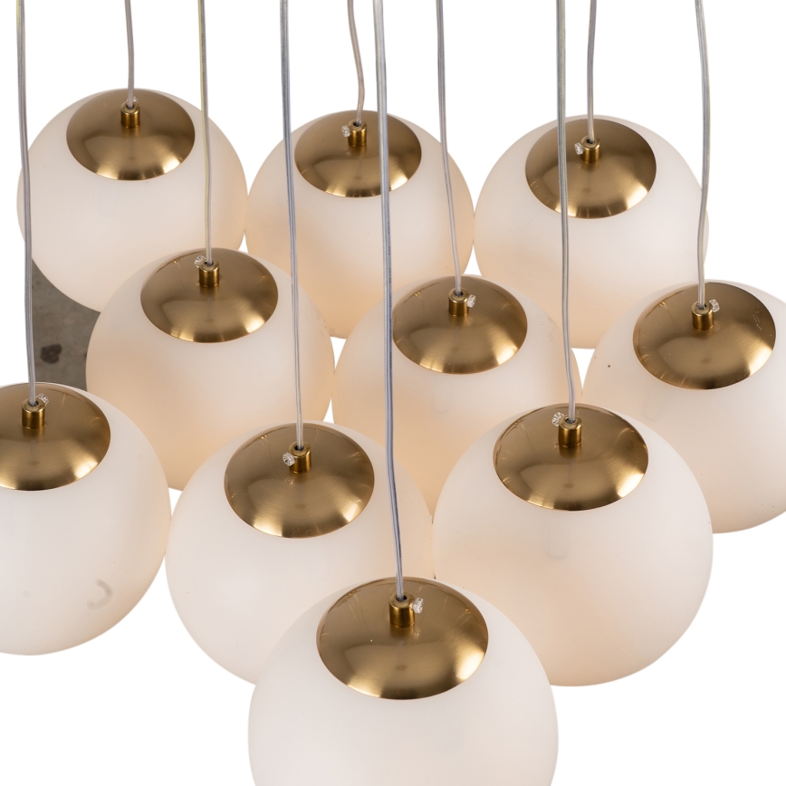 Brilagi - Pendelleuchte am Kabel GLOBE 10xE14/15W/230V weiß