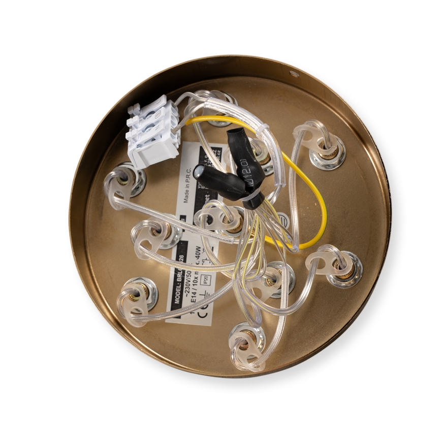 Brilagi - Pendelleuchte am Kabel GLOBE 10xE14/15W/230V weiß