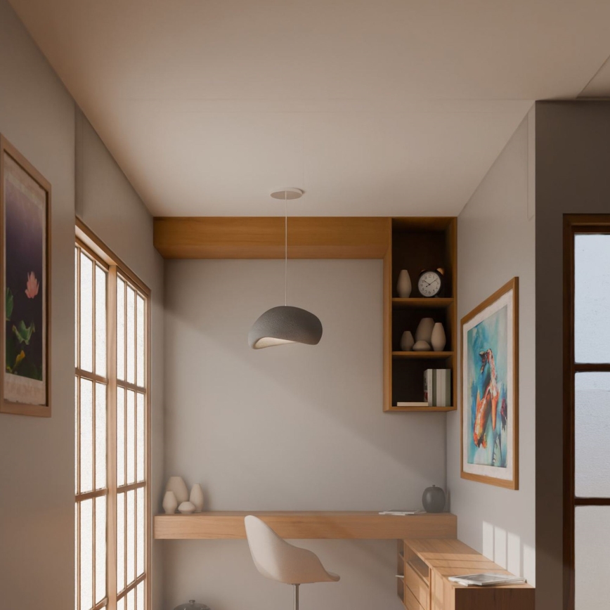 Brilagi - Pendelleuchte am Kabel WABI SABI 1xE27/40W/230V grau