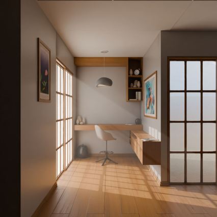 Brilagi - Pendelleuchte am Kabel WABI SABI 1xE27/40W/230V grau