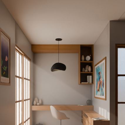 Brilagi - Pendelleuchte am Kabel WABI SABI 1xE27/40W/230V Ø 35 cm schwarz