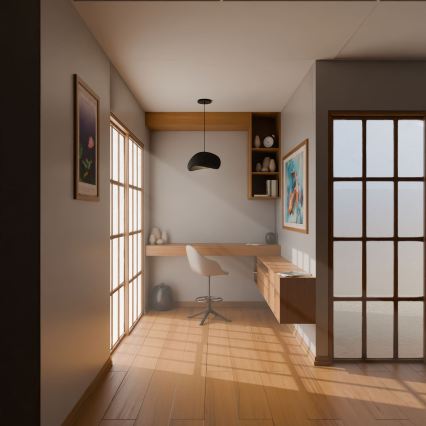 Brilagi - Pendelleuchte am Kabel WABI SABI 1xE27/40W/230V Ø 35 cm schwarz