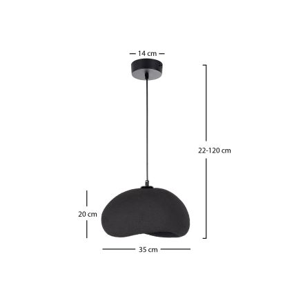 Brilagi - Pendelleuchte am Kabel WABI SABI 1xE27/40W/230V Ø 35 cm schwarz