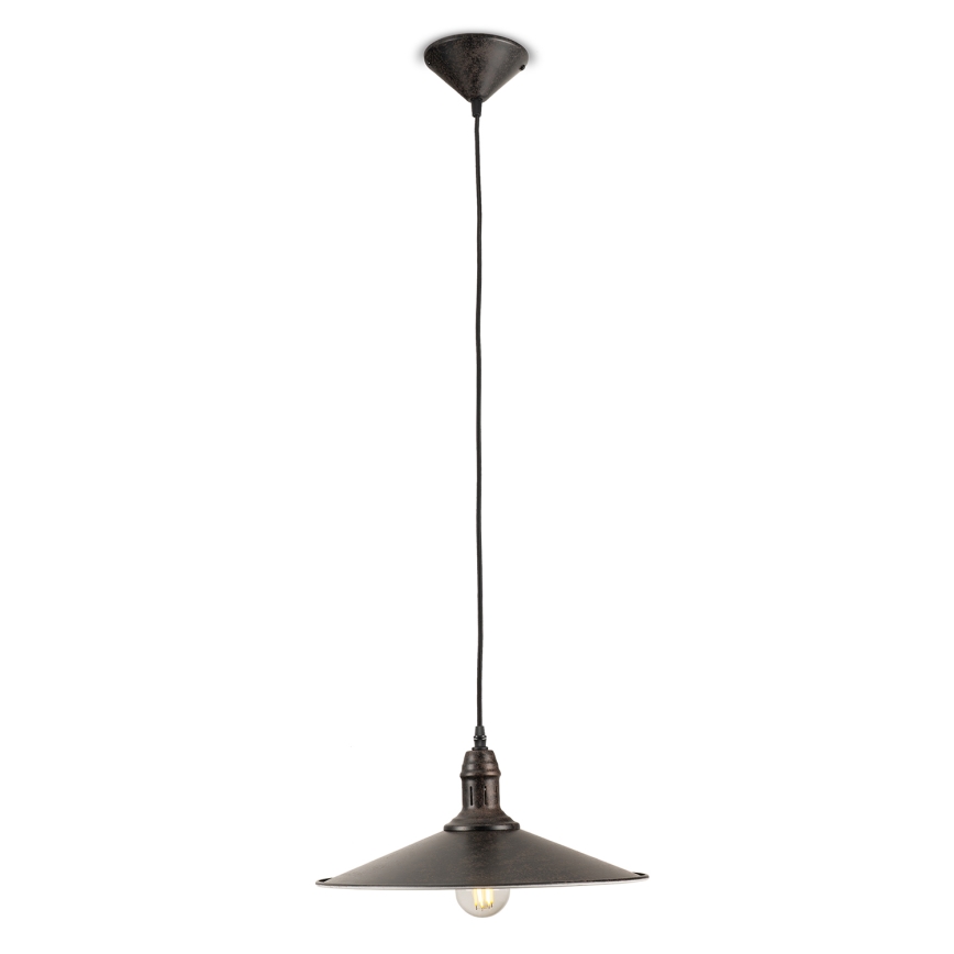 BRILAGI - Pendelleuchte an Drahtseil FORGE 1xE27/60W/230V Ø 36 cm, braun